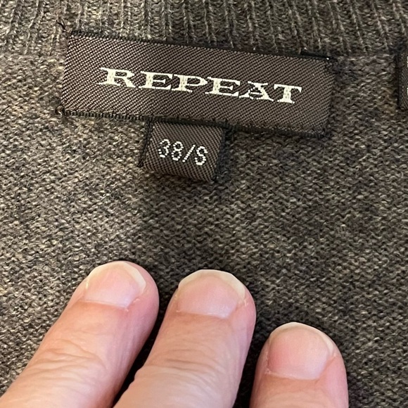 🩶 REPEAT - gray Ruffled Cardigan - Size S (38) - Picture 2 of 12